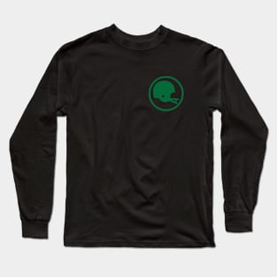 Two-Bar Helmet Minimalist Logo (Green) Long Sleeve T-Shirt